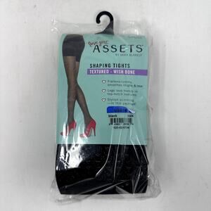 Spanx NWT Shaping Tights Size 4 Wish Bone Texture Black‎ Shape wear Slimming